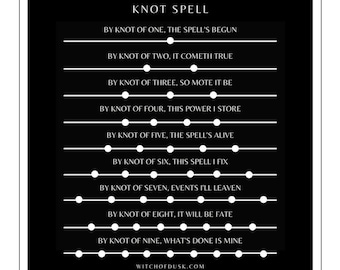 Witch Knot Spell Reference Guide Sticker | Book of Shadows | Spell Instructions | Pagan Knotwork | Spellcraft | Manifest Journal | Witch Tip