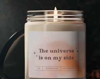 The Universe Is On My Side Boho Manifestation Candle