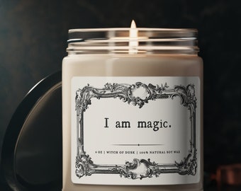 I Am Magic Witch Frame Manifestation Candle
