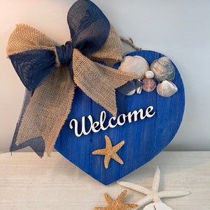 Beach Door Hanger, Beach Welcome Door Hanger, Beach Welcome Door Sign, Beach Door Sign, Beach Welcome Sign - Beachy Welcome