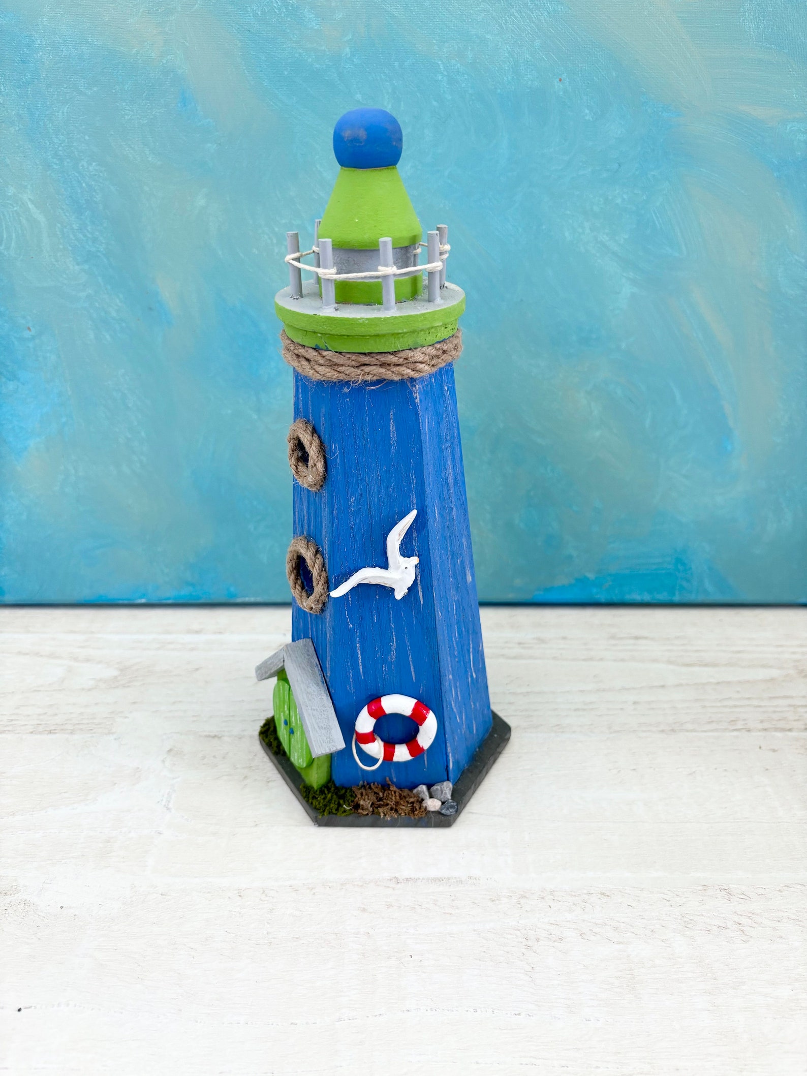 Coastal Lighthouse Decor, Wood Lighthouse Decor, White Lighthouse Decor ...