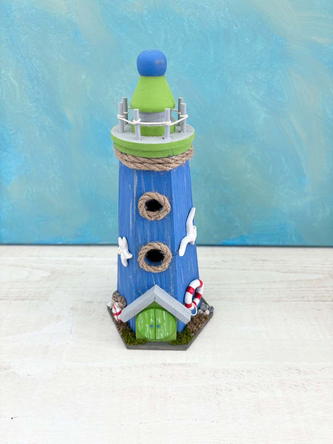 Coastal Lighthouse Decor, Wood Lighthouse Decor, White Lighthouse Decor ...