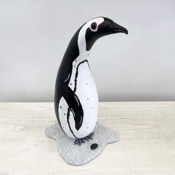 Penguin Gourd, Penguin Gourd Decor, Penguin Gourd Gift, Large Penguin Gift, Large Penguin Decor, Penguin Statue -  Have an Ice Day!