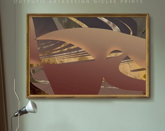 Arte abstracto GICLEE PRINT gran tamaño 61x91cm paisaje decoración interior moderna