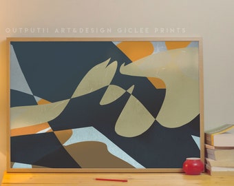Arte abstracto IMPRESIÓN GICLEE paisaje marco ikea tamaño 61 x 91 cm