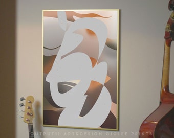 IMPRESIÓN GICLEE Arte abstracto Estilismo interior Decoración de pared de gran tamaño