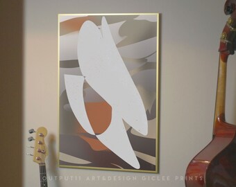 Impresión GICLEE abstracta, arte moderno, marco grande de Ikea, tamaño 61 x 91 cm