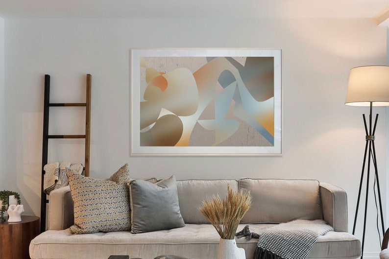 Large abstract art GICLEE PRINT landscape modern milder home decorating image 5