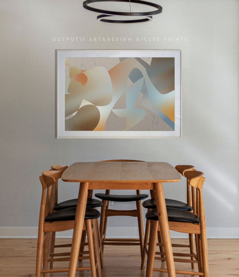 Large abstract art GICLEE PRINT landscape modern milder home decorating image 1