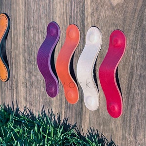 Minimal Leather drawer handles-leather drawer pulls-Leather handle-cabinet handle-Leather furniture handle
