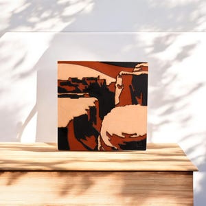 Handcrafted Leather Wall Art with a Touch of Canyon Vibes – Unique Home Decor Gift, made in USA