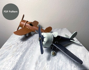 Handgemachtes Leder Flugzeug Muster-PDF Datei-Leder Handwerk PDF-PDF Vorlage-Flugzeug Muster-Leder Spielzeug Muster-Anleitung enthalten