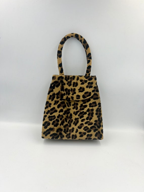 Vintage Faux Fur Leopard Print Handbag by Express