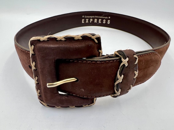 Vintage Brown Leather Express Belt, Size Small - Etsy