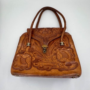 Mid Century Leather Bag Made in Mexico