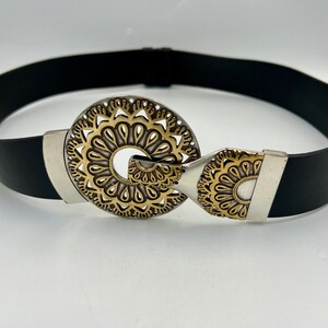 Vintage Black Leather Adjustable Chico display picture 2