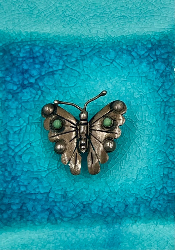 Small Vintage Silver Butterfly Brooch