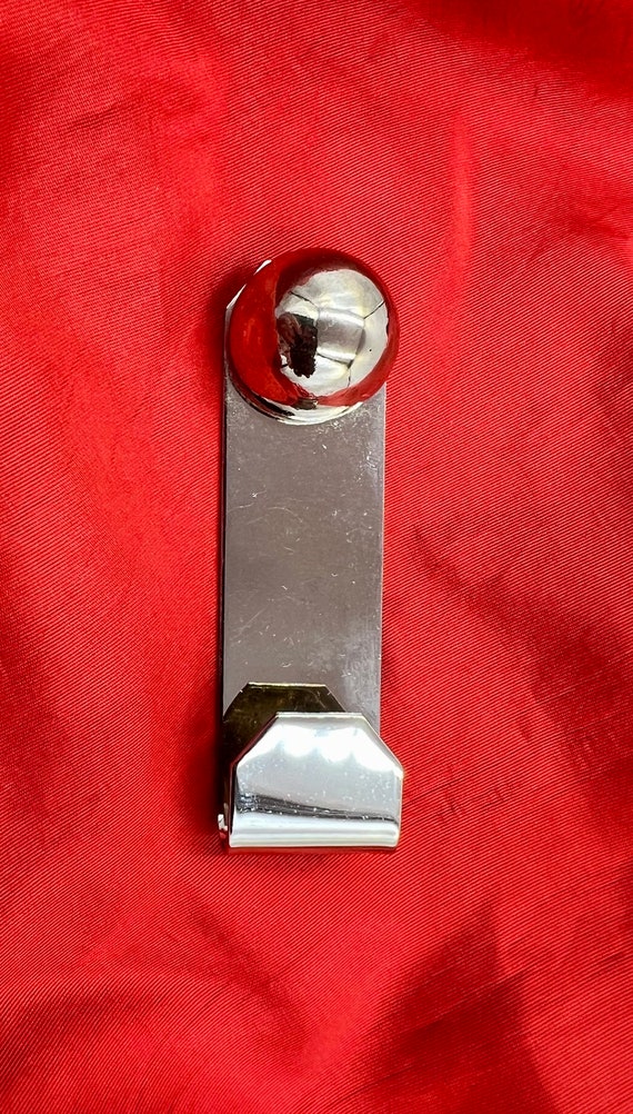 Mid Century Modern Silver Brooch - image 2