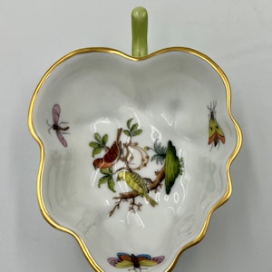 Vintage Herend Porcelain Bird and Insect Dish