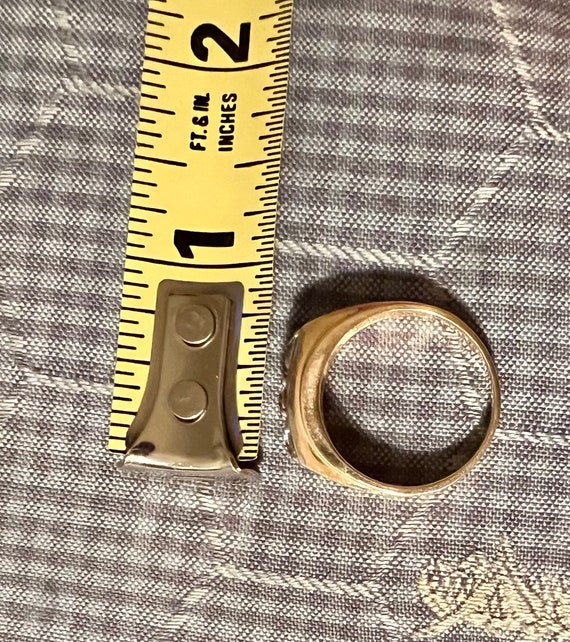 Vintage Men’s Ring - 10K Gold CZ - image 10