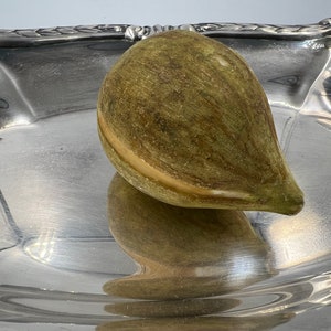 Vintage Alabaster Green Fig Made in Italy