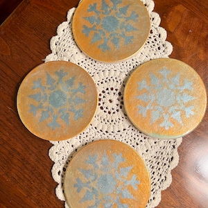 Set of 4 Snowflake Coasters
