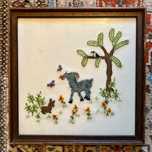 Vintage Needlepoint Wall Hanging