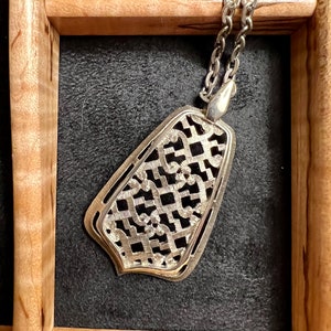 Vintage Silver Toned Pendant and Chain