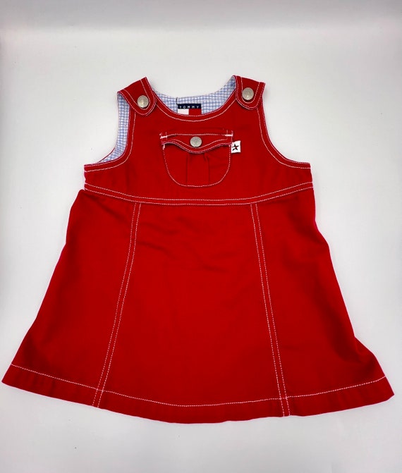 Vintage Red Tommy Hilfiger Baby Jumper Size 12 - … - image 1