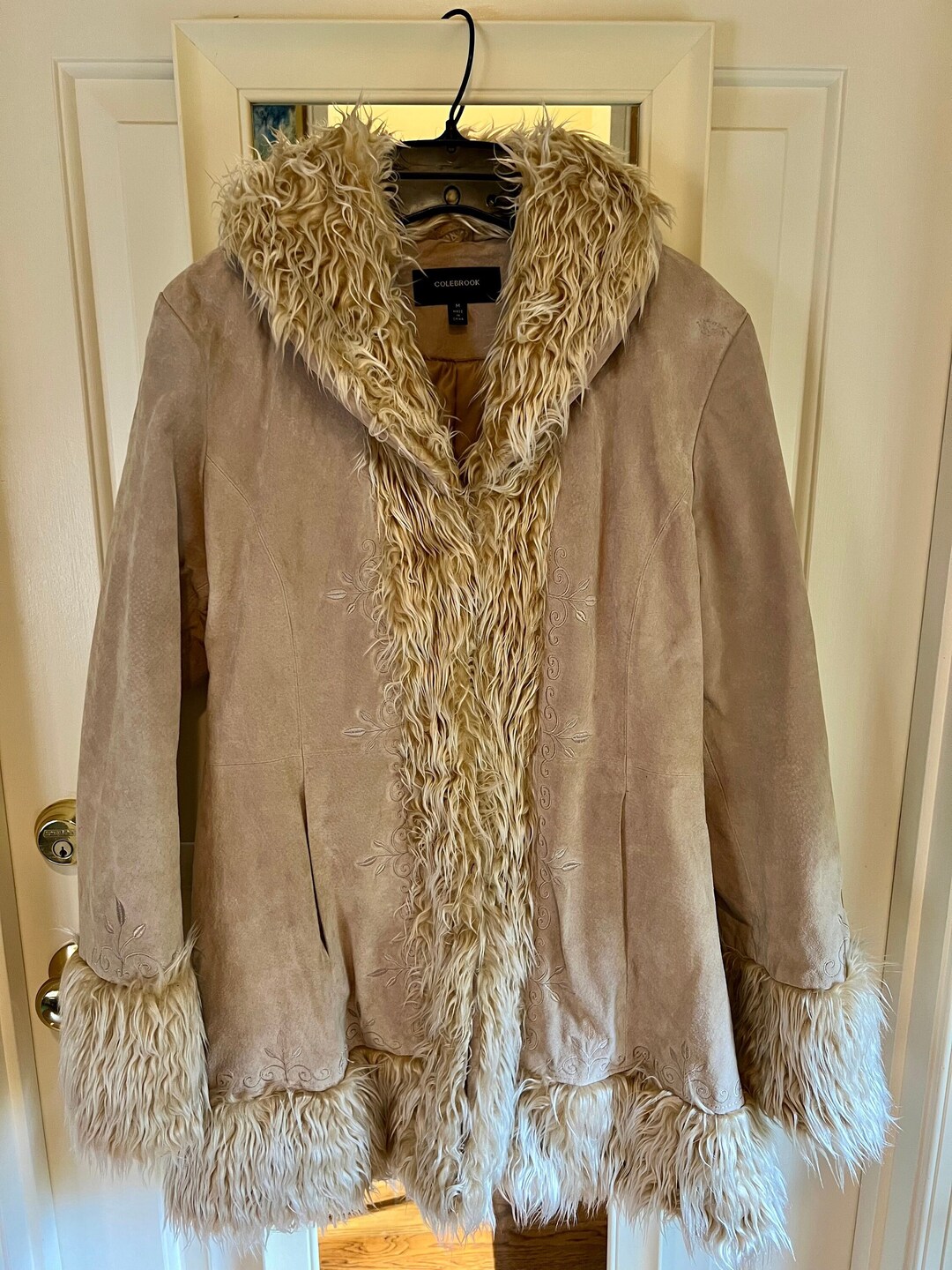 Vintage BOHO Style Suede and Faux Fur Colebrook Coat Etsy