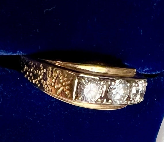Vintage Men’s Ring - 10K Gold CZ - image 5