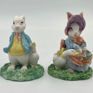 Vintage Midwest Importers of Cannon Falls Easter Bunny Figurines