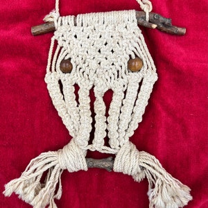 Vintage Macrame Owl