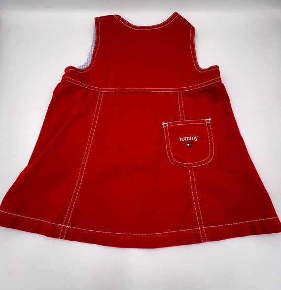 Vintage Red Tommy Hilfiger Baby Jumper Size 12 - … - image 2