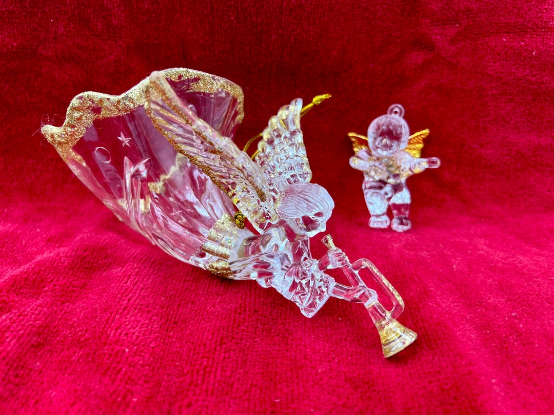 Set of 2 Vintage Angel Ornaments Etsy