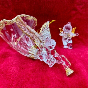 Set of 2 Vintage Angel Ornaments