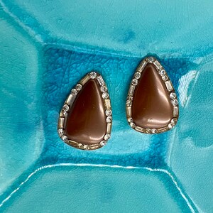 1950s Clip-On Rhinestone Earrings