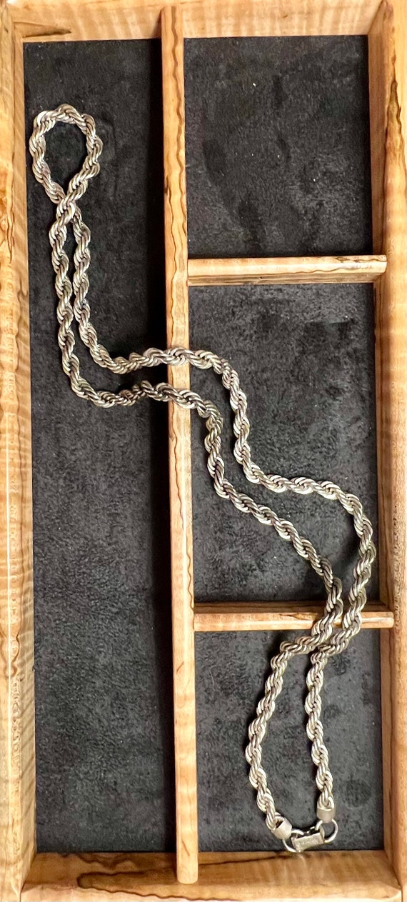 Vintage silver toned twisted Gem