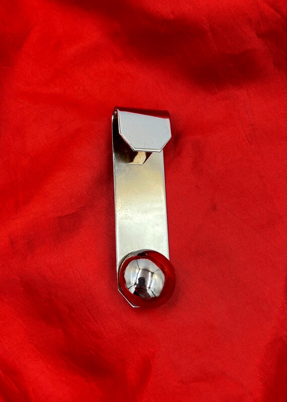 Mid Century Modern Silver Brooch - image 3
