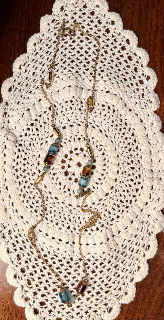 Vintage Beaded Chain Necklace