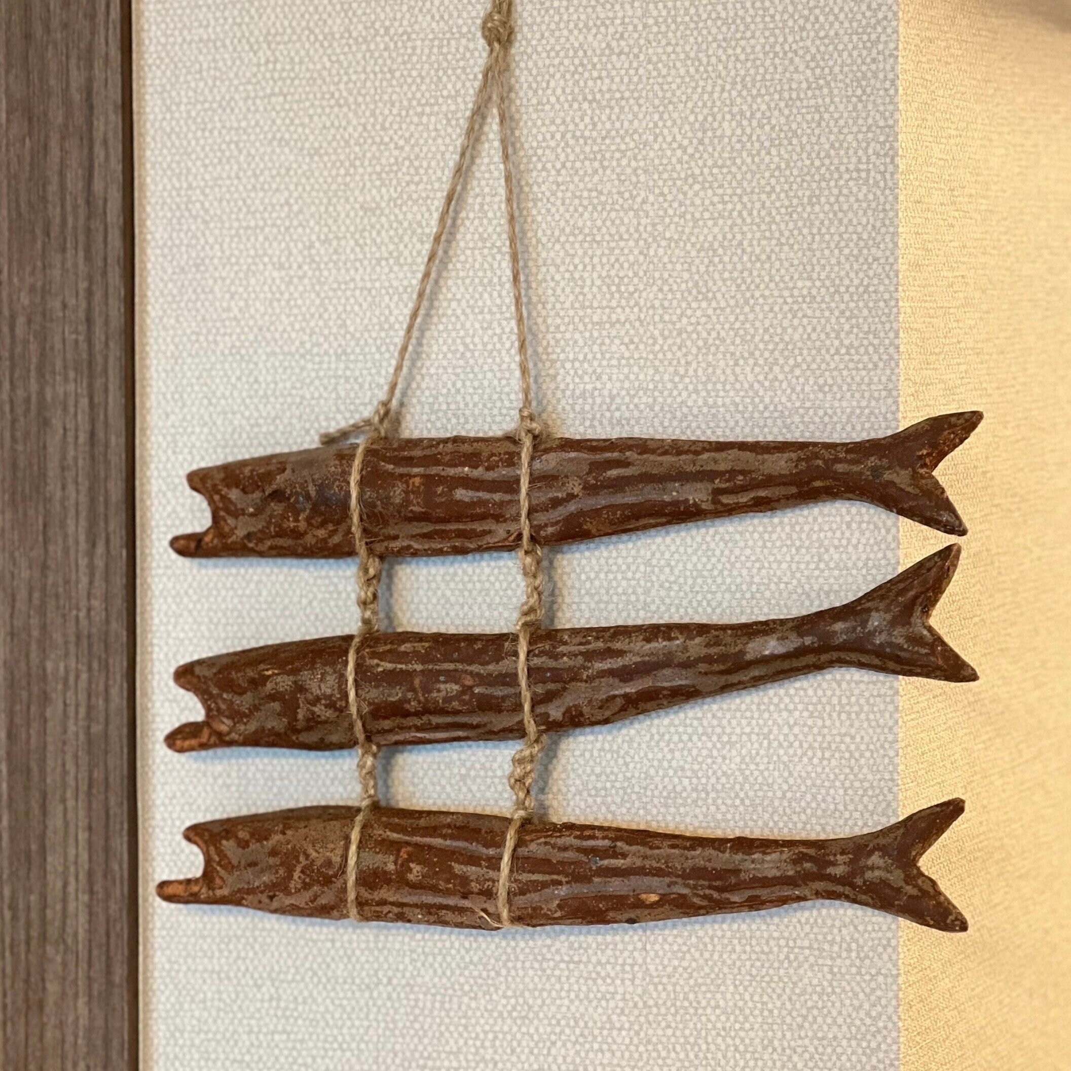 Korean Traditional Handmade Pollock Shaped Pottery Hanging