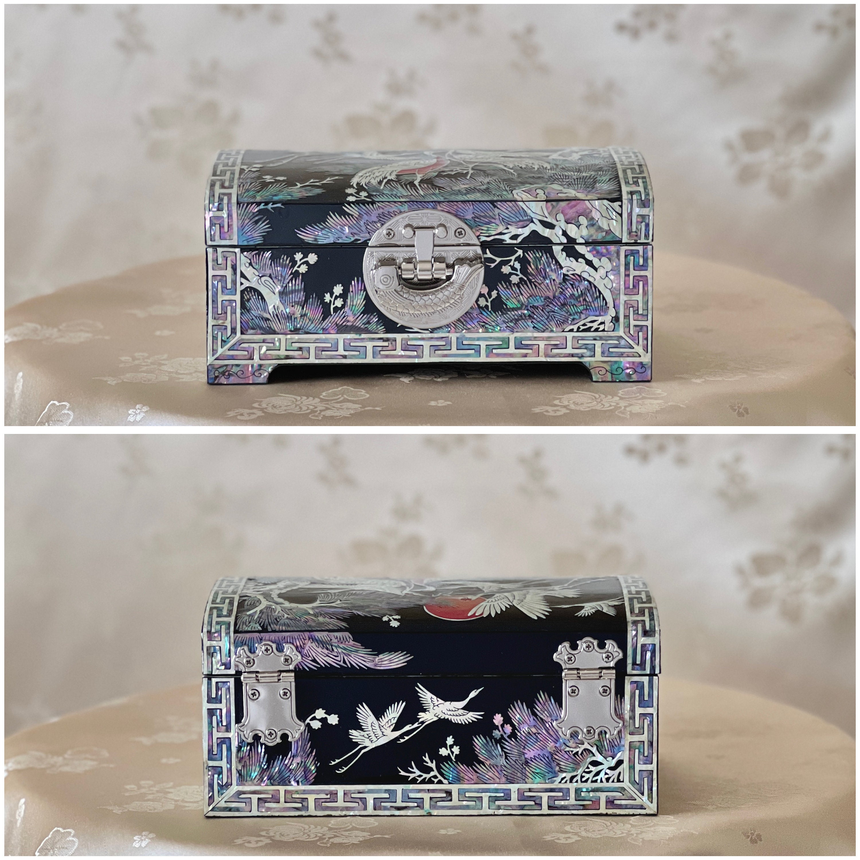 Korean Traditional Handmade Mother of Pearl Wooden Jewelry