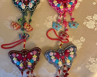 Butterfly Shaped Norigae (나비모양 노리개)- Accessory for Korean Traditional Cloth or Bag, Fashion Stuffs