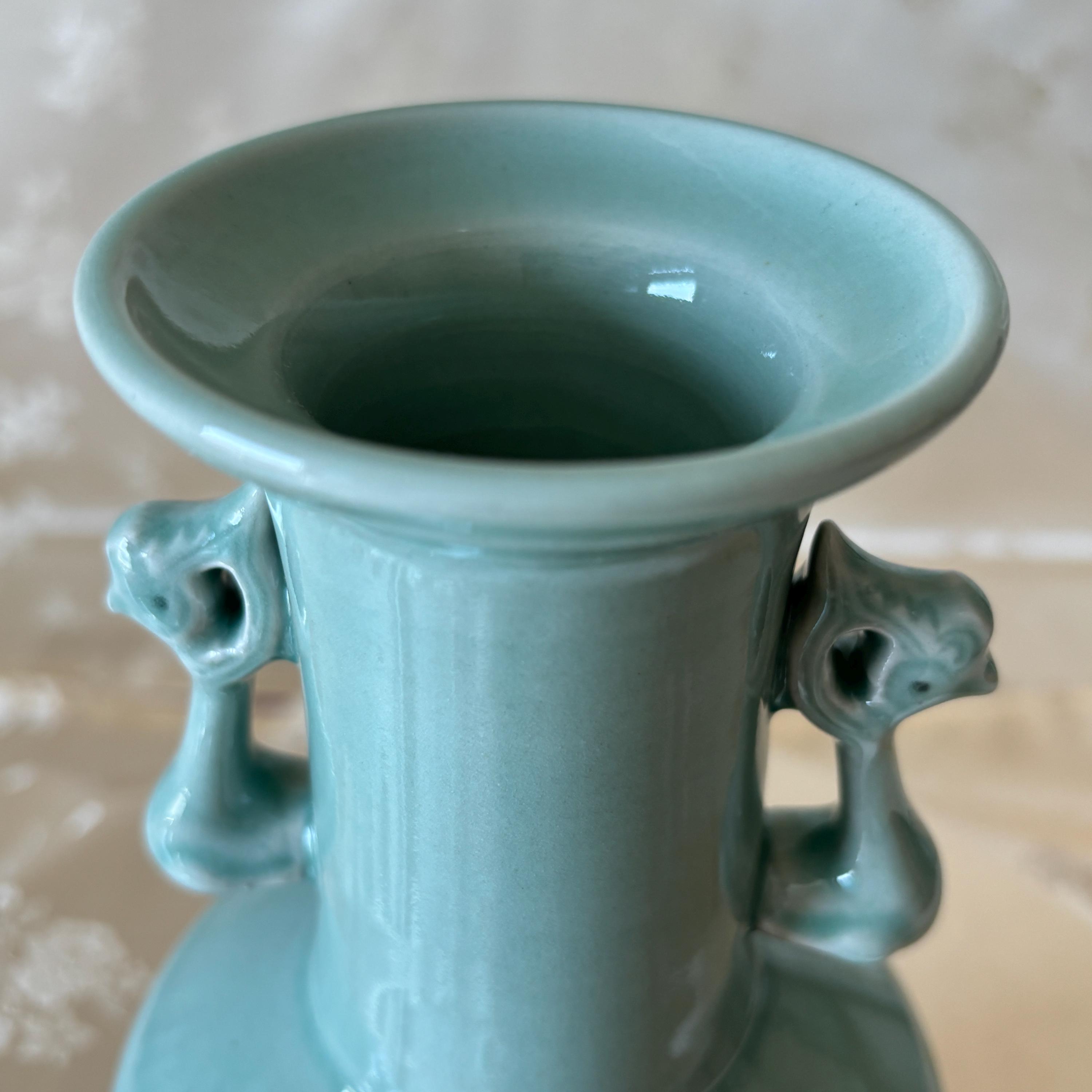 Stunning Korean Traditional Handmade Replica Celadon Vase Stunning Korean Traditional Handmade Replica Celadon Vase