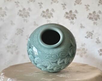 韓国・青磁象嵌1輪瓶・花瓶・未使用品☆常識の範囲の価格交渉ＯＫ☆ il_340x270.5964000385_l9pu.jpg