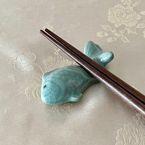 Korean Traditional Handmade Celadon Spoon and Chopstick Rest 청자 젓가락 받침 모음 Fish