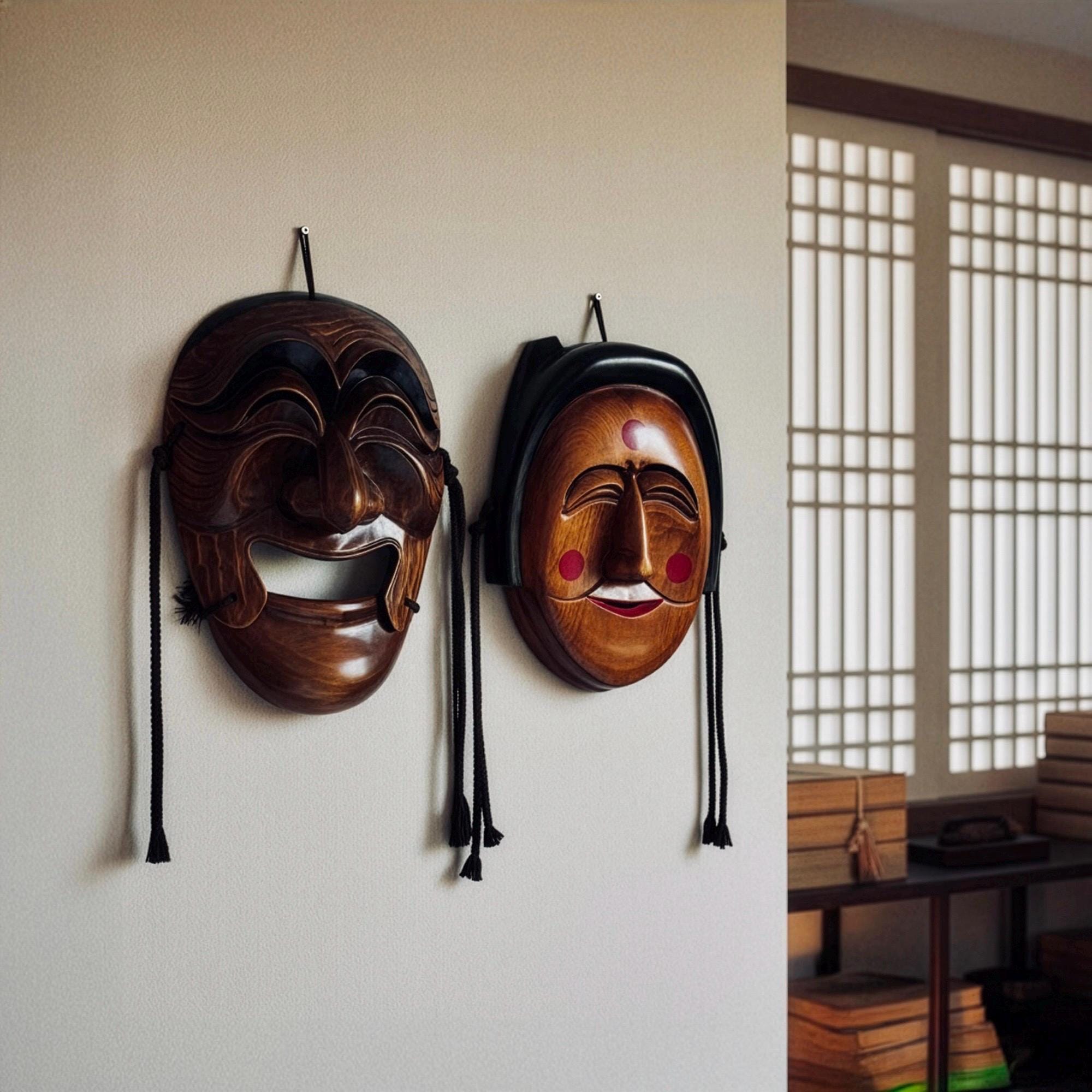 Korean wood mask - Etsy 日本
