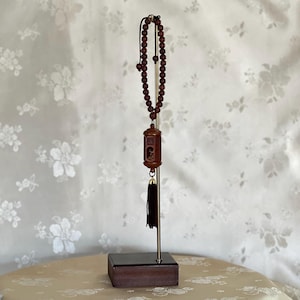 Korean Buddhist Wooden Car Hanging Amulet: Buddha Motif for Safe Driving