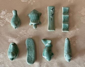 Korean Celadon Utensil Rest Collection I: Animal and Nature Motifs