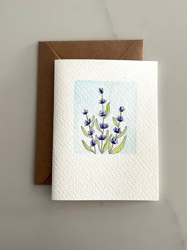 Original Hand Painted Watercolor Flower Card Set Notecard Set for Frame Flower Thank You Card Set image 9